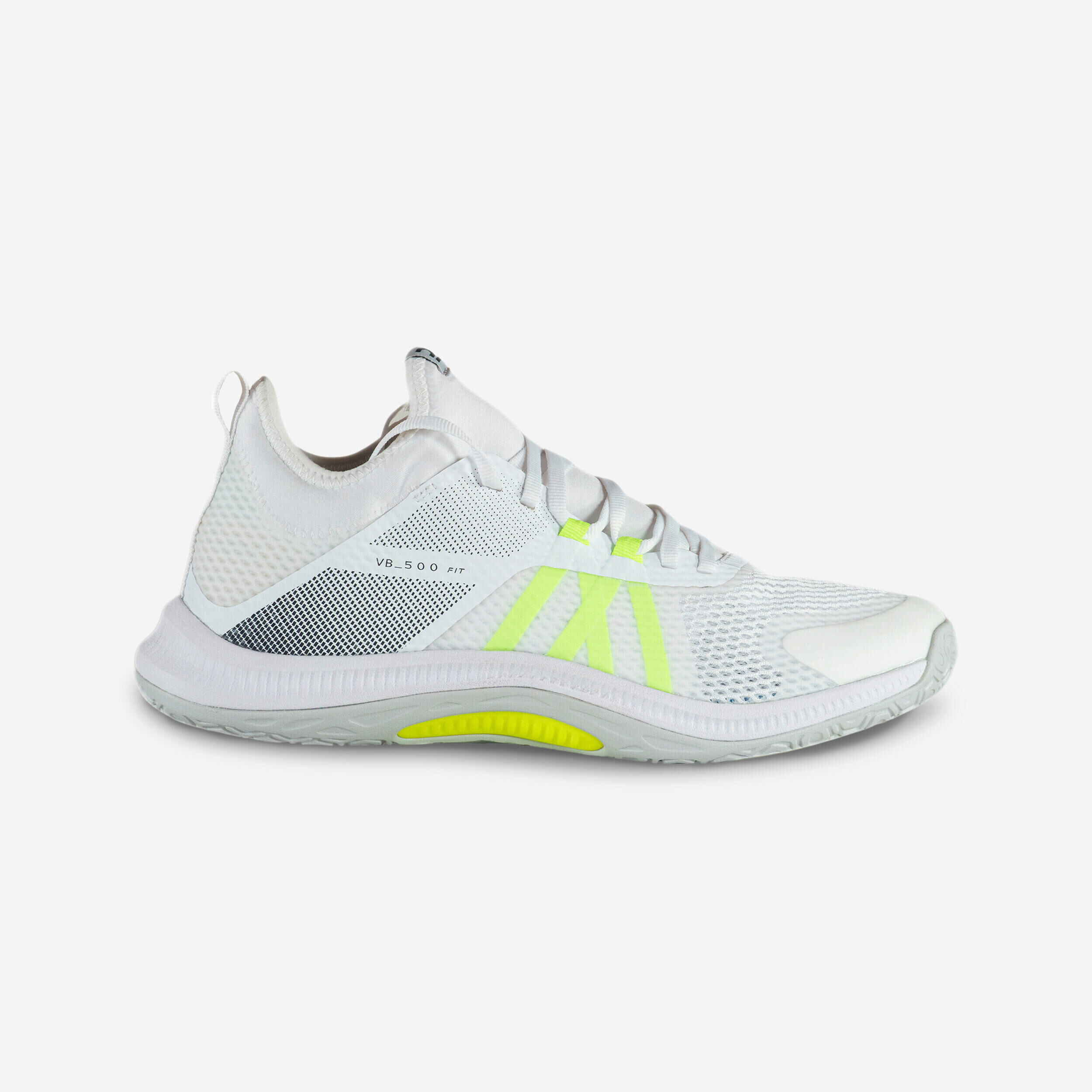 ALLSIX Men's Volleyball Shoes for Regular Use Fit 500 - White/Yellow