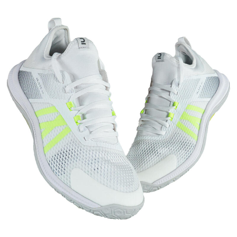 Zapatillas Voleibol de Hombre Allsix FIT 500 Blancas Amarillas