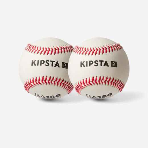 
      Pelota de béisbol X2 pelotas Kipsta BA180 blanco
  