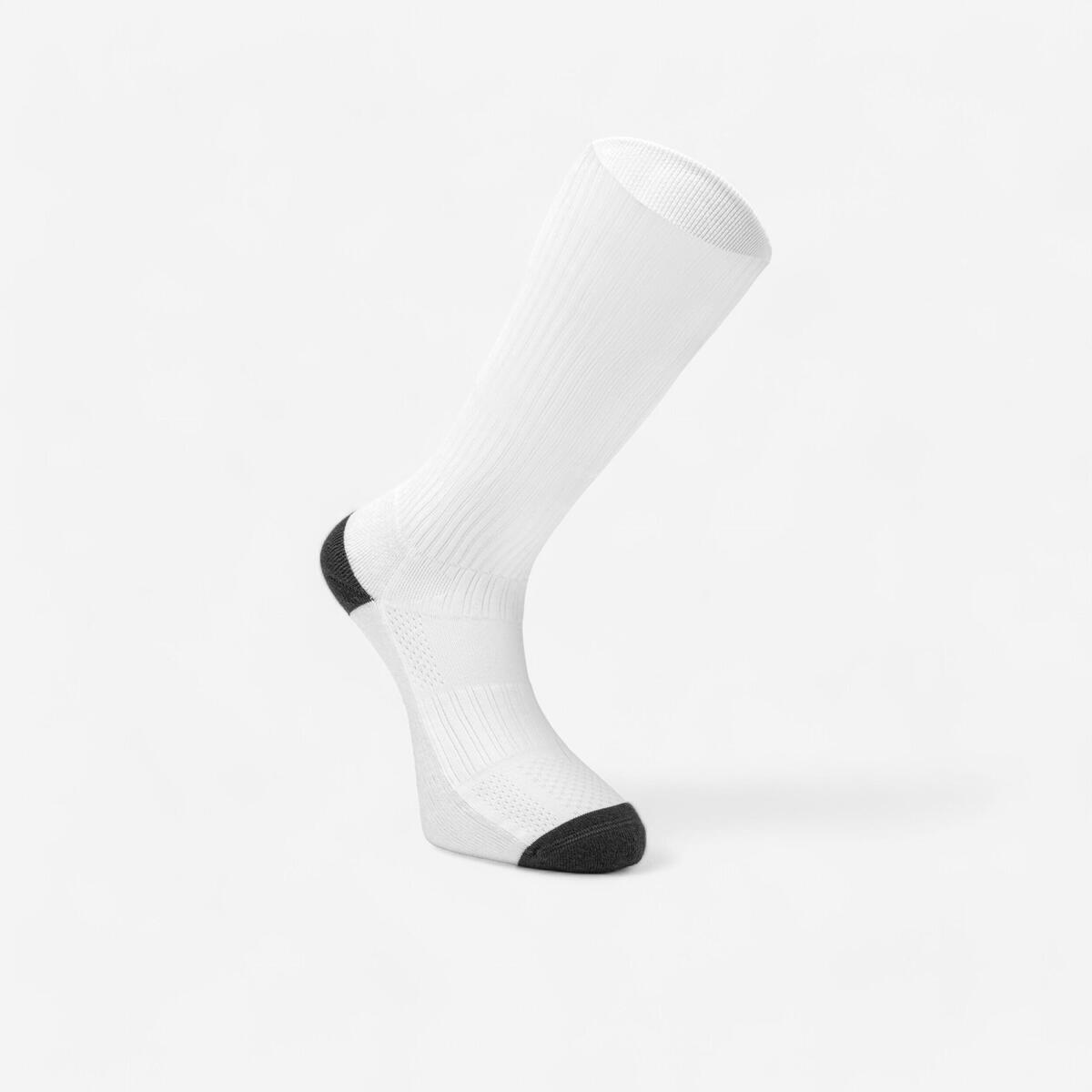Chaussettes de handball high adulte - 1 paire h500 blanc