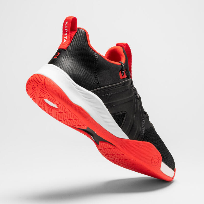 Chaussures de handball H500 FASTER Noir Rouge