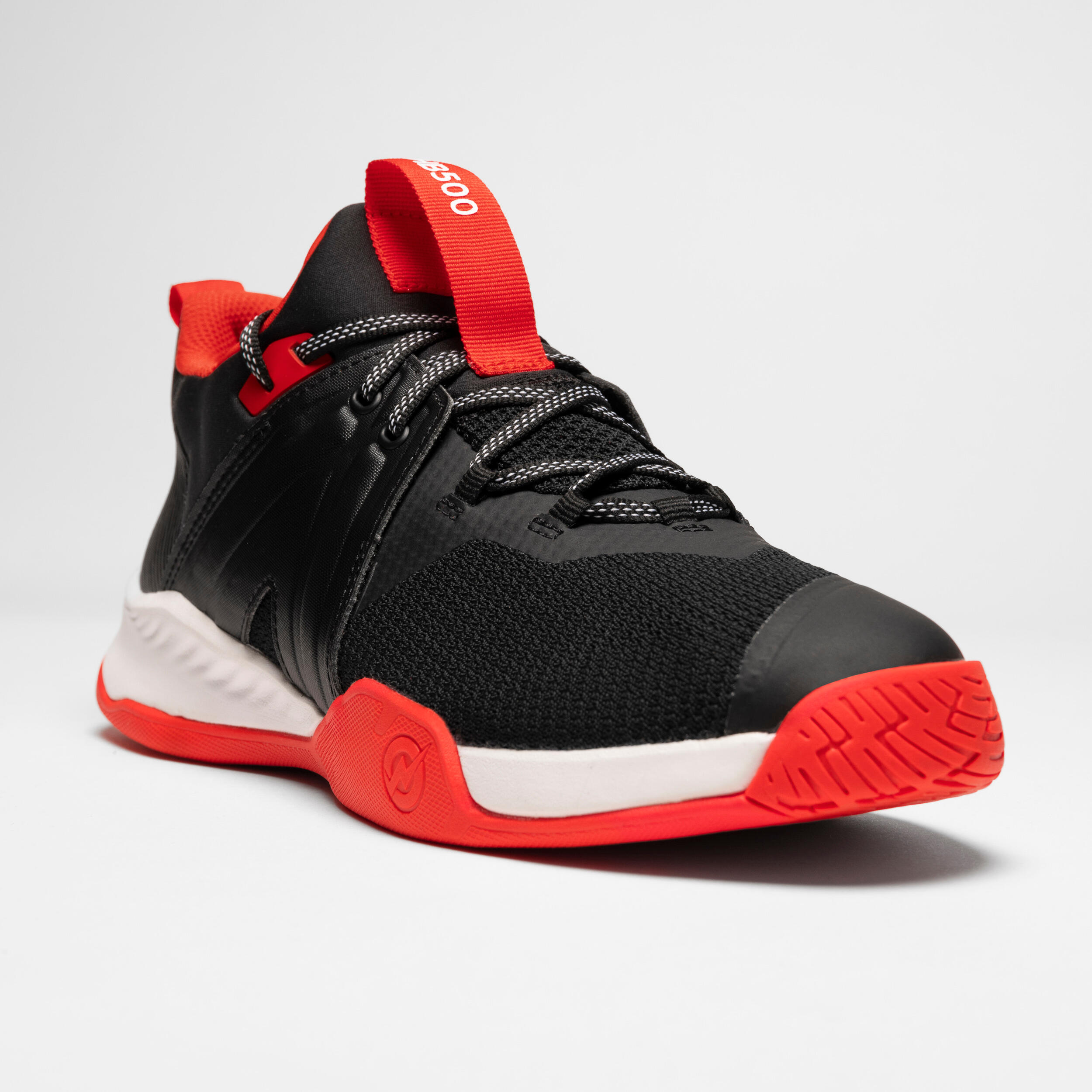 Damen/Herren Handballschuhe - H500 Faster schwarz/rot 3/7
