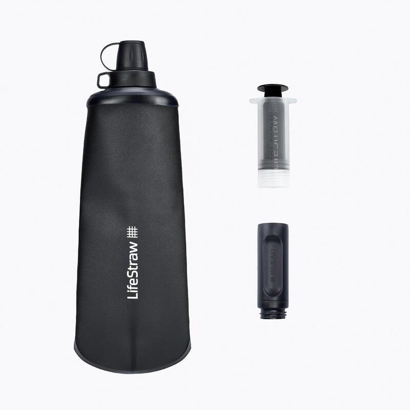 Bidon Flexibil cu Filtru Trekking Lifestraw 1L