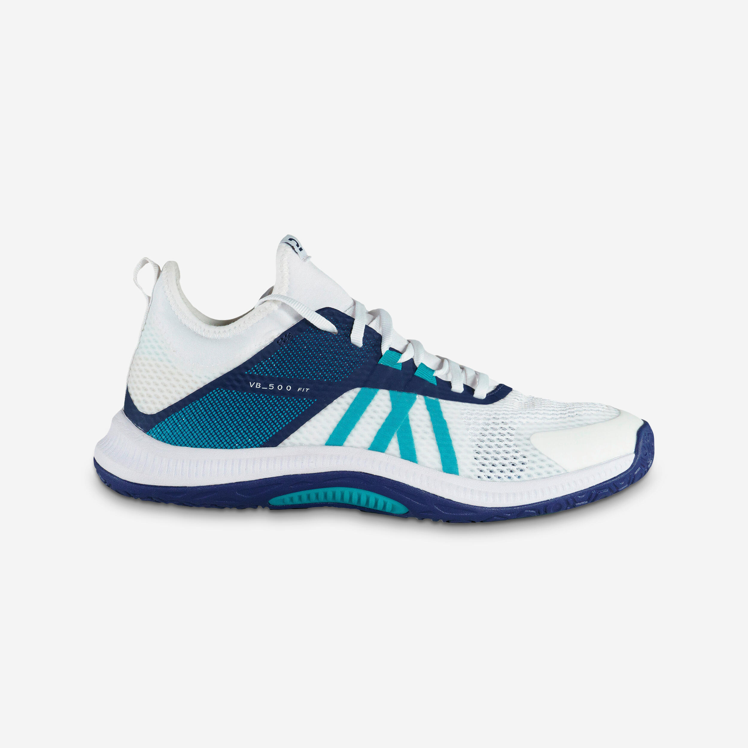 chaussures de volley-ball fit pour pratique régulière, turquoise foncé - allsix