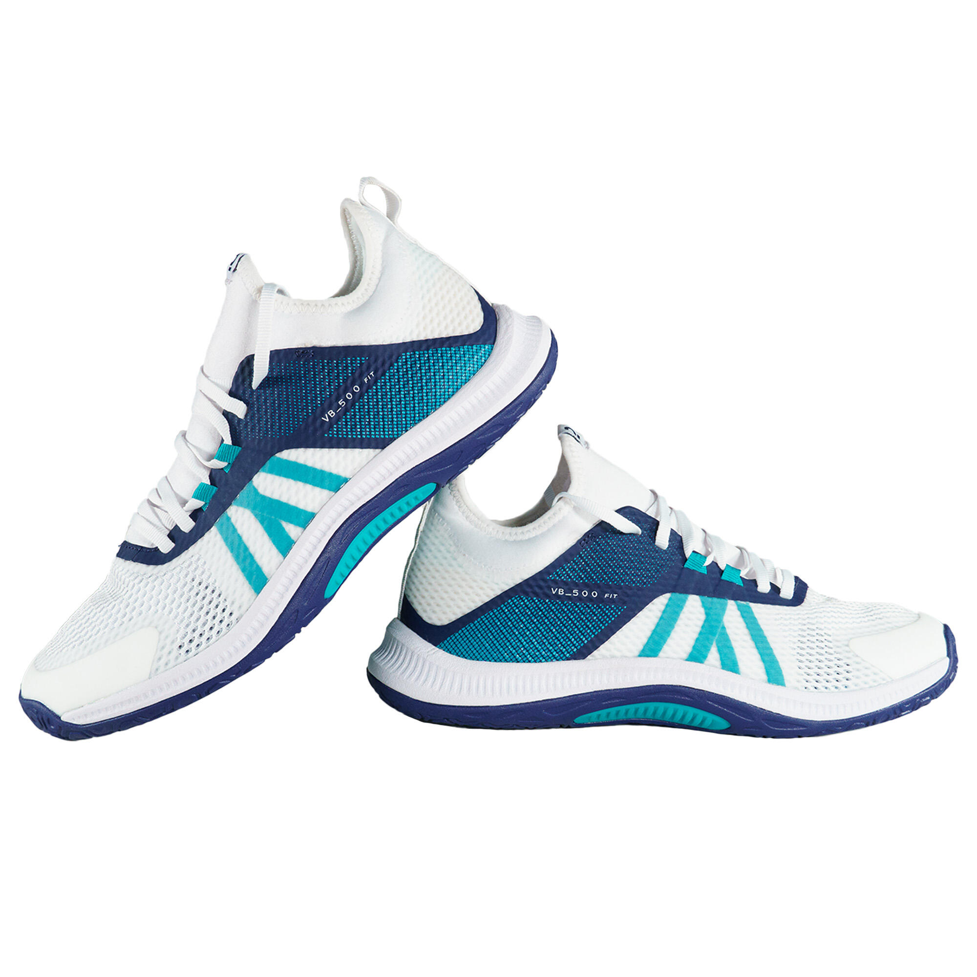 Volleybalschoenen FIT wit/blauw 4/9