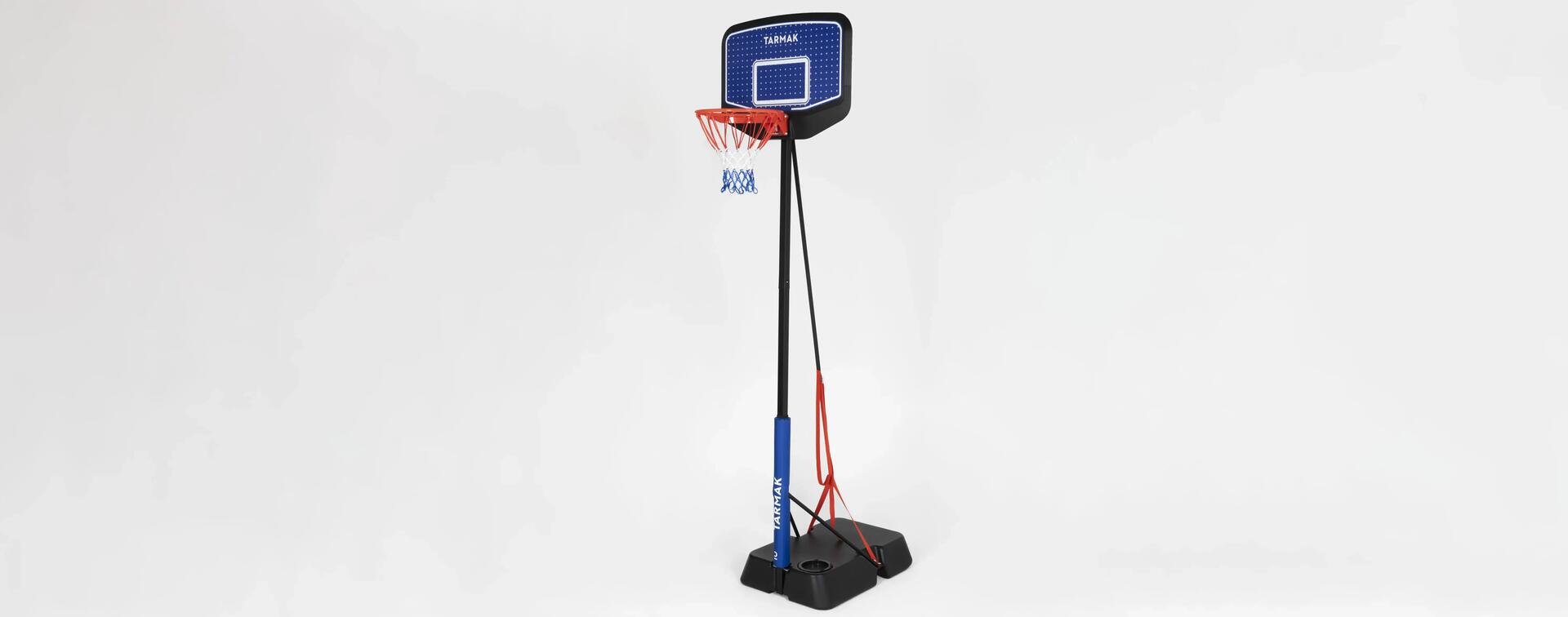 Panier de basket Enfant Dunk sur pied réglable 1,60m à 2,20m - K900 Bleu Noir