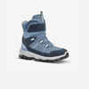 Detská turistická nepremokavá a hrejivá obuv SH500 MTN so suchým zipsom 24-34 modrá