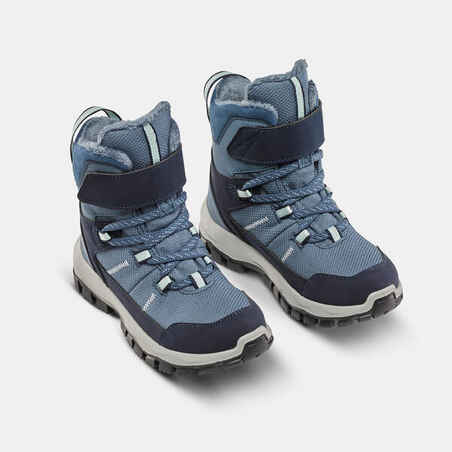 נעלי הליכה חמות ועמידות למים לילדים - SH500 MTN סגירת סקוטצ' - מידה 7J - 2