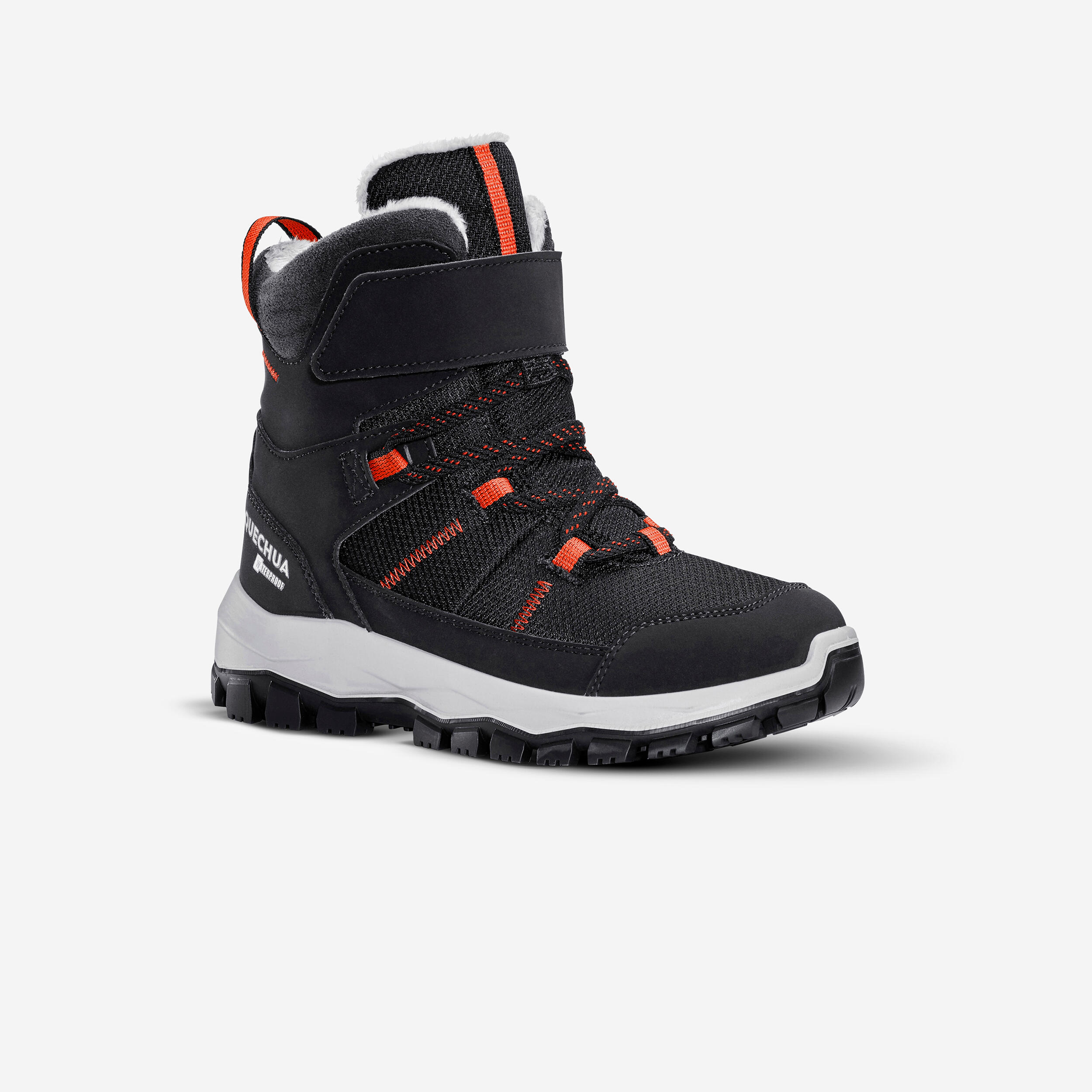 QUECHUA Children's warm waterproof hiking boots - SH500 MTN Velcro - Size 7J - 2