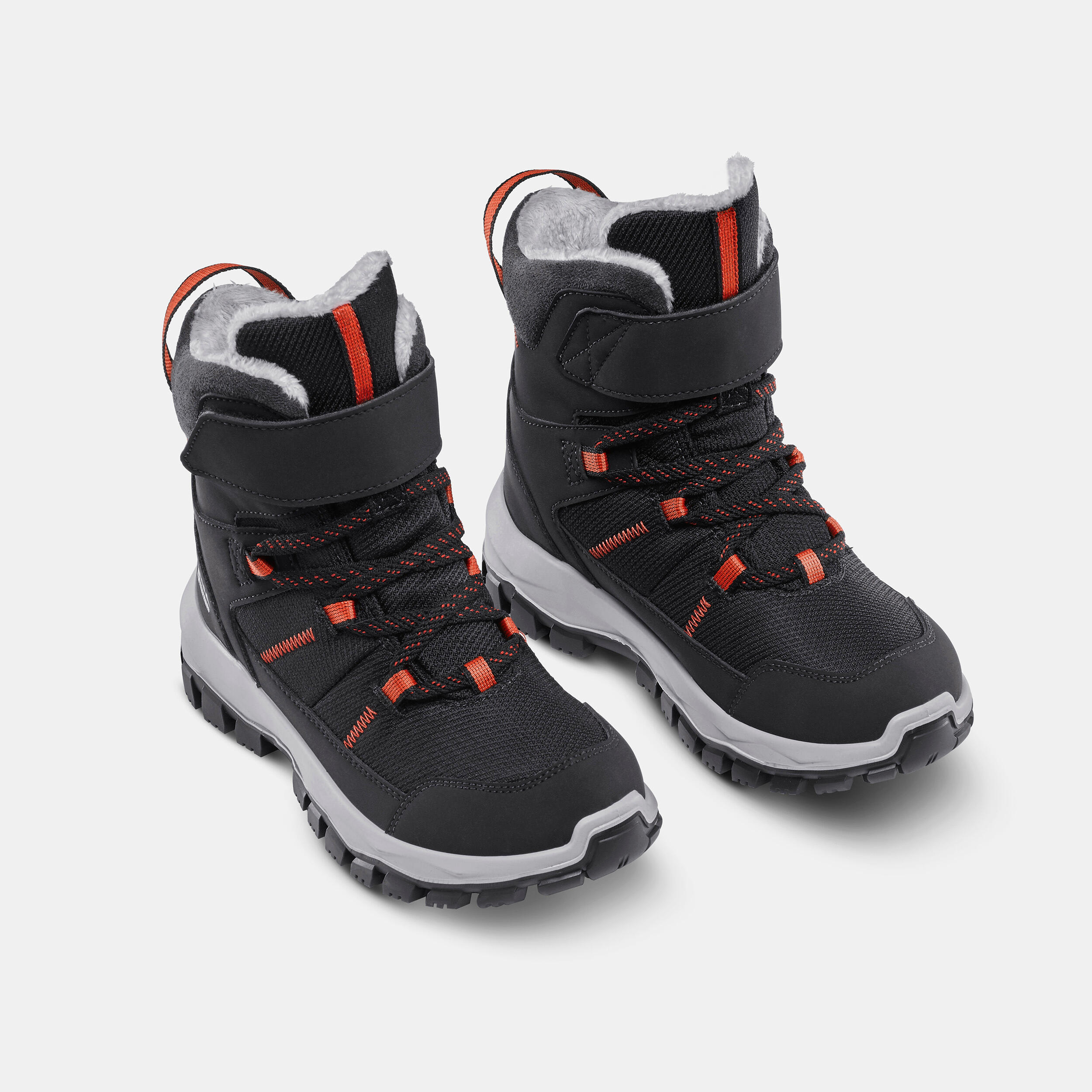 Chaussures chaudes imperméables de randonnée - SH500 MTN scratch - enfant 24-34 5/6