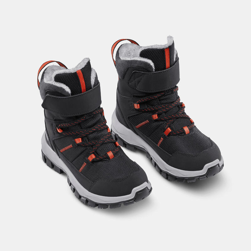 Children's warm waterproof hiking boots SH500 MTN Velcro Size 7J