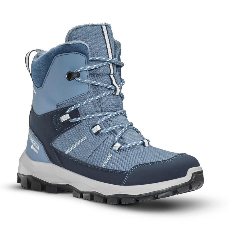 Scarpe calde bambino SH500 MOUNTAIN lacci azzurre 35 -38