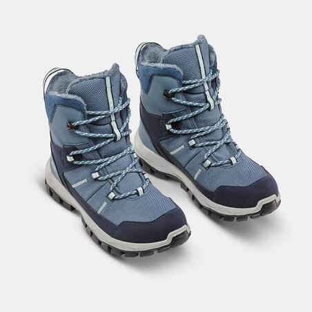Kids' warm and waterproof hiking shoes - SH500 MTN lace-up - size 2.5 - 5.5