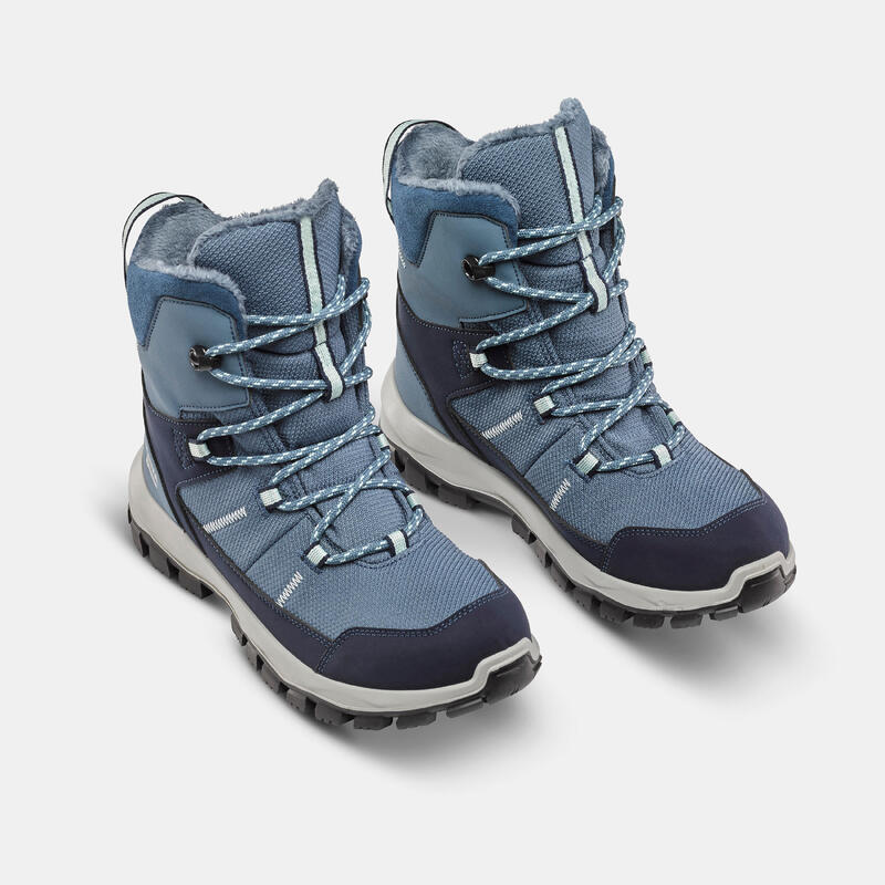 Chaussures chaudes et imperméables de randonnée - SH500 MTN lacet - enfant 35-38