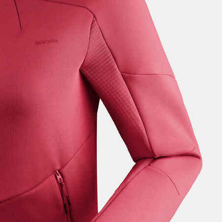 Women’s Hiking Fleece Jacket - MH520 Hood