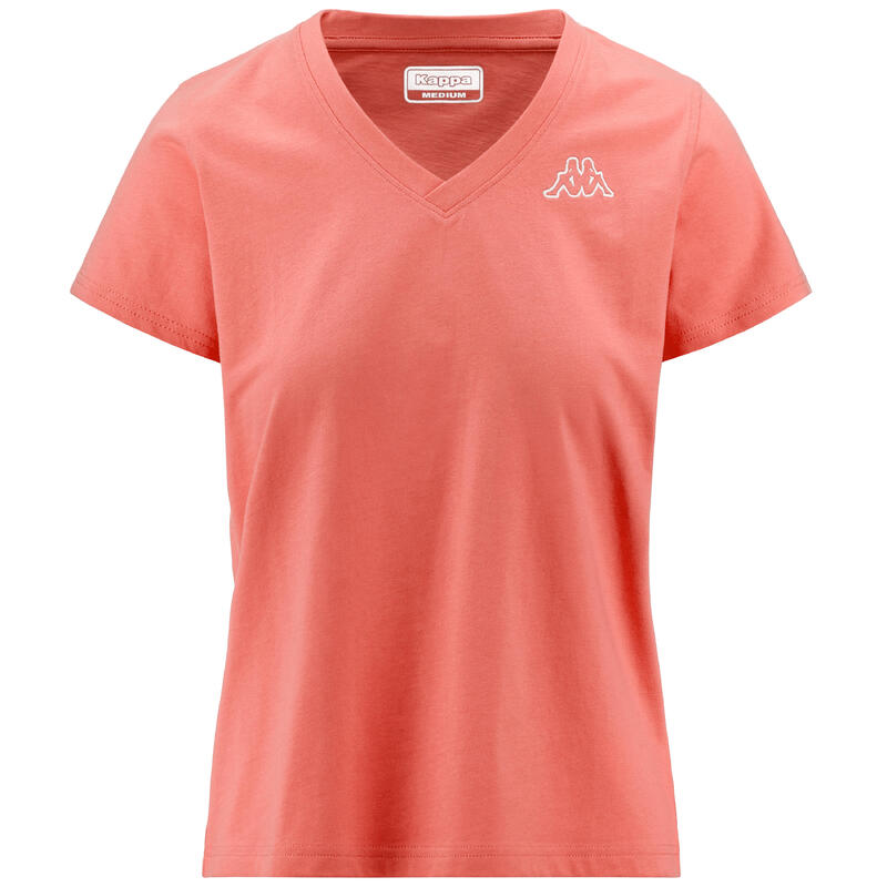 T-shirt donna Kappa cotone arancione