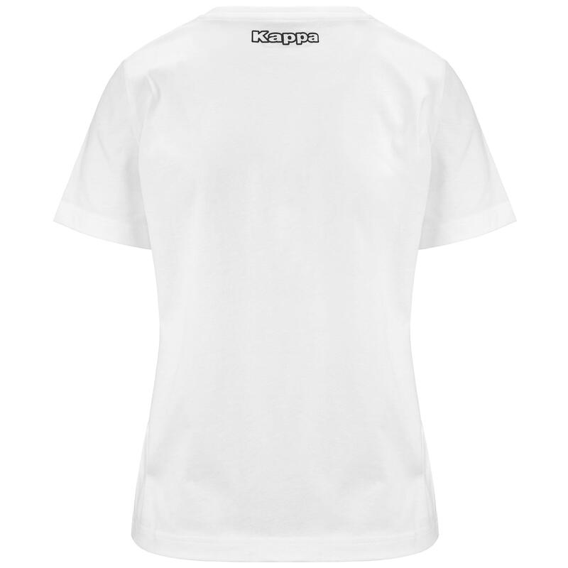 T-shirt donna Kappa cotone logo bianca