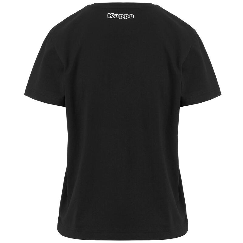 T-shirt donna Kappa cotone logo nero