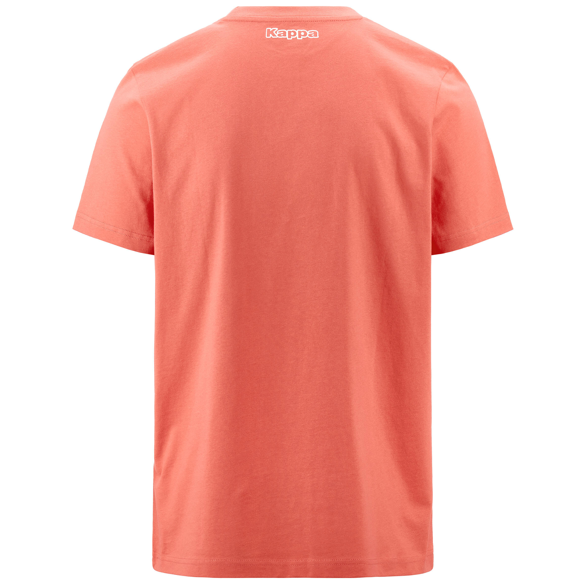 T shirt uomo Kappa 100 cotone logo piccolo arancione KAPPA