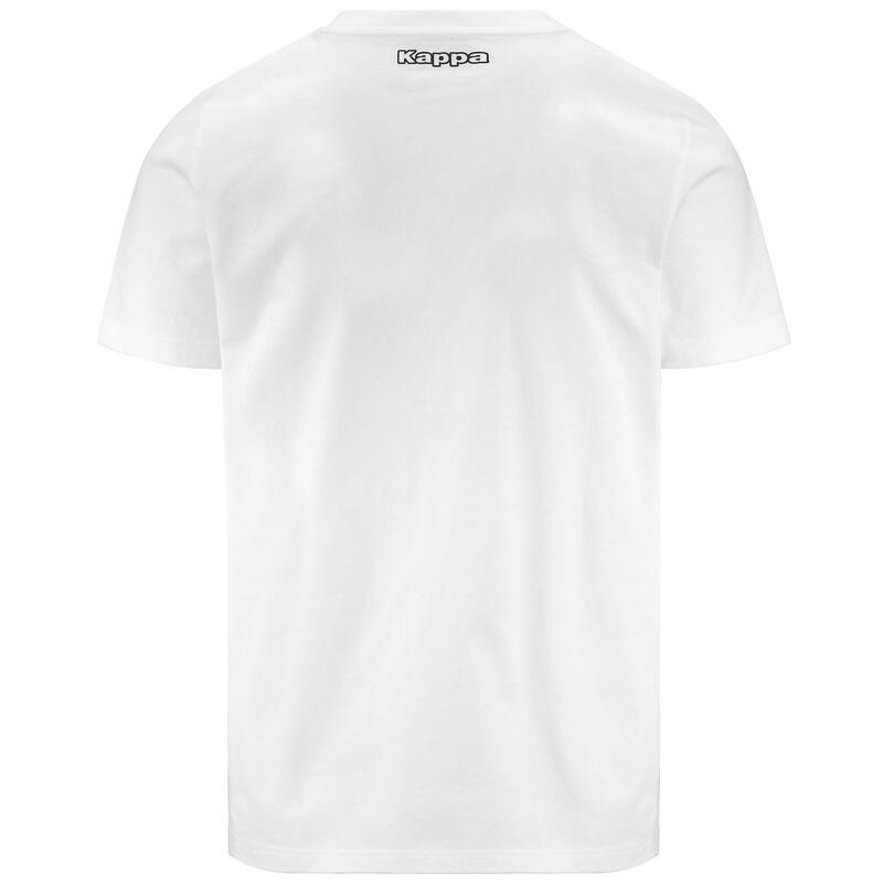 T-shirt uomo Kappa 100% cotone stampa bianco