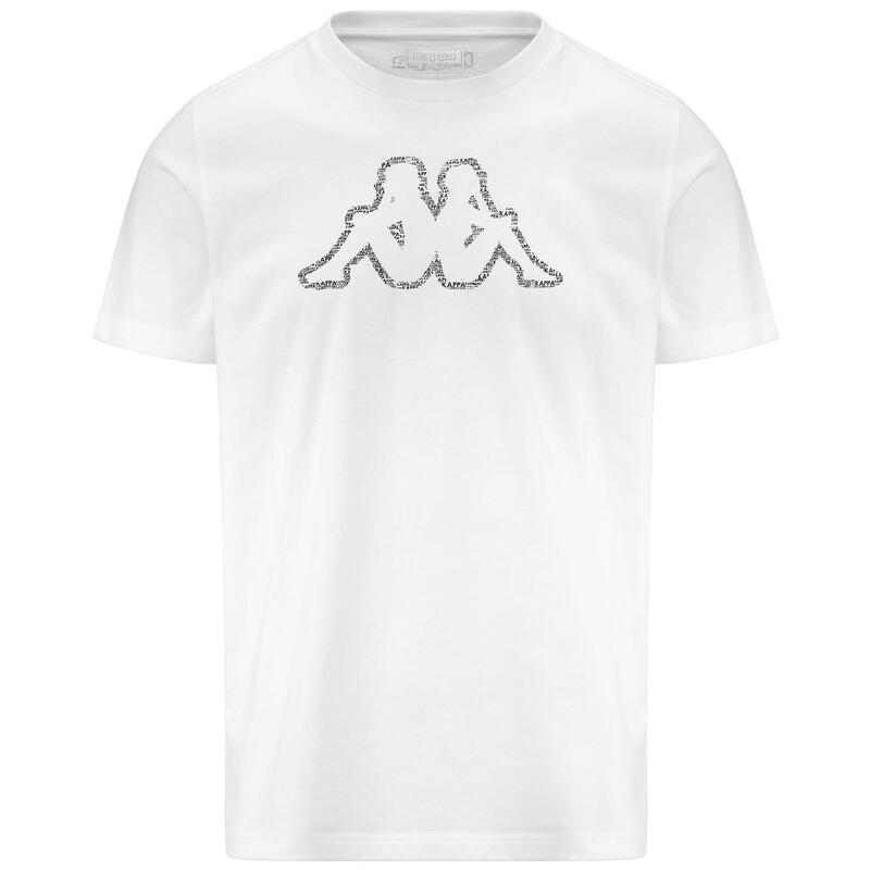 T-shirt uomo Kappa 100% cotone stampa bianco