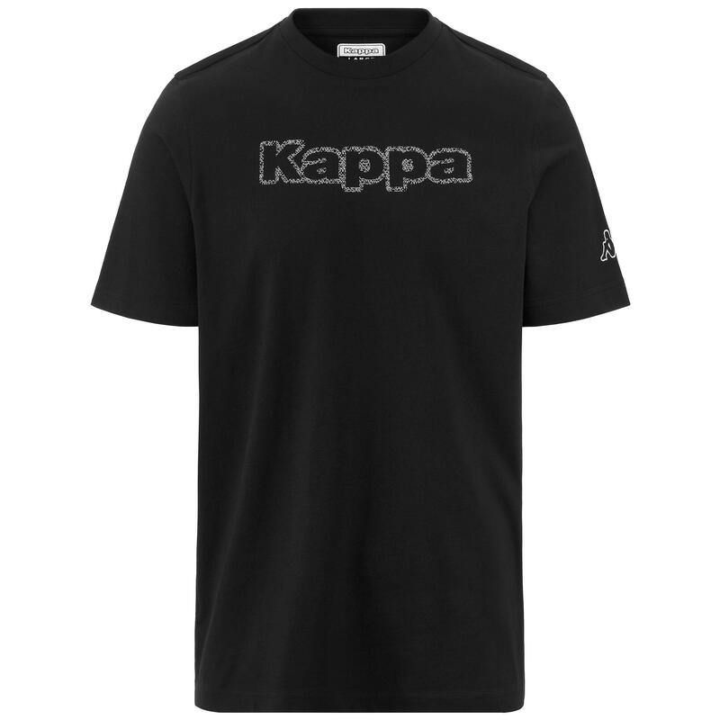 T-shirt uomo Kappa 100% cotone stampa nero