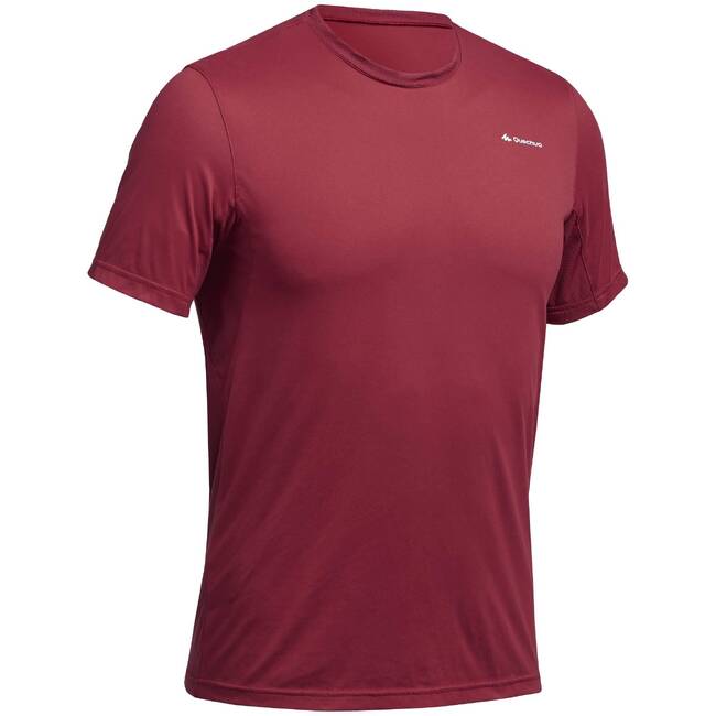 Buy Men's Recycled Synthetic Short-Sleeved Hiking T-Shirt MH100 Online