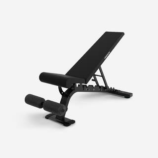 Gym Weight Bench with 7 Incline levels, Supports upto 300kg, 900 - Black