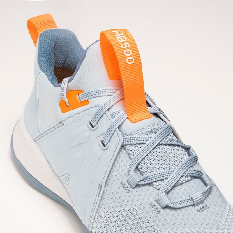 Chaussures de Handball H500 FASTER Gris Orange