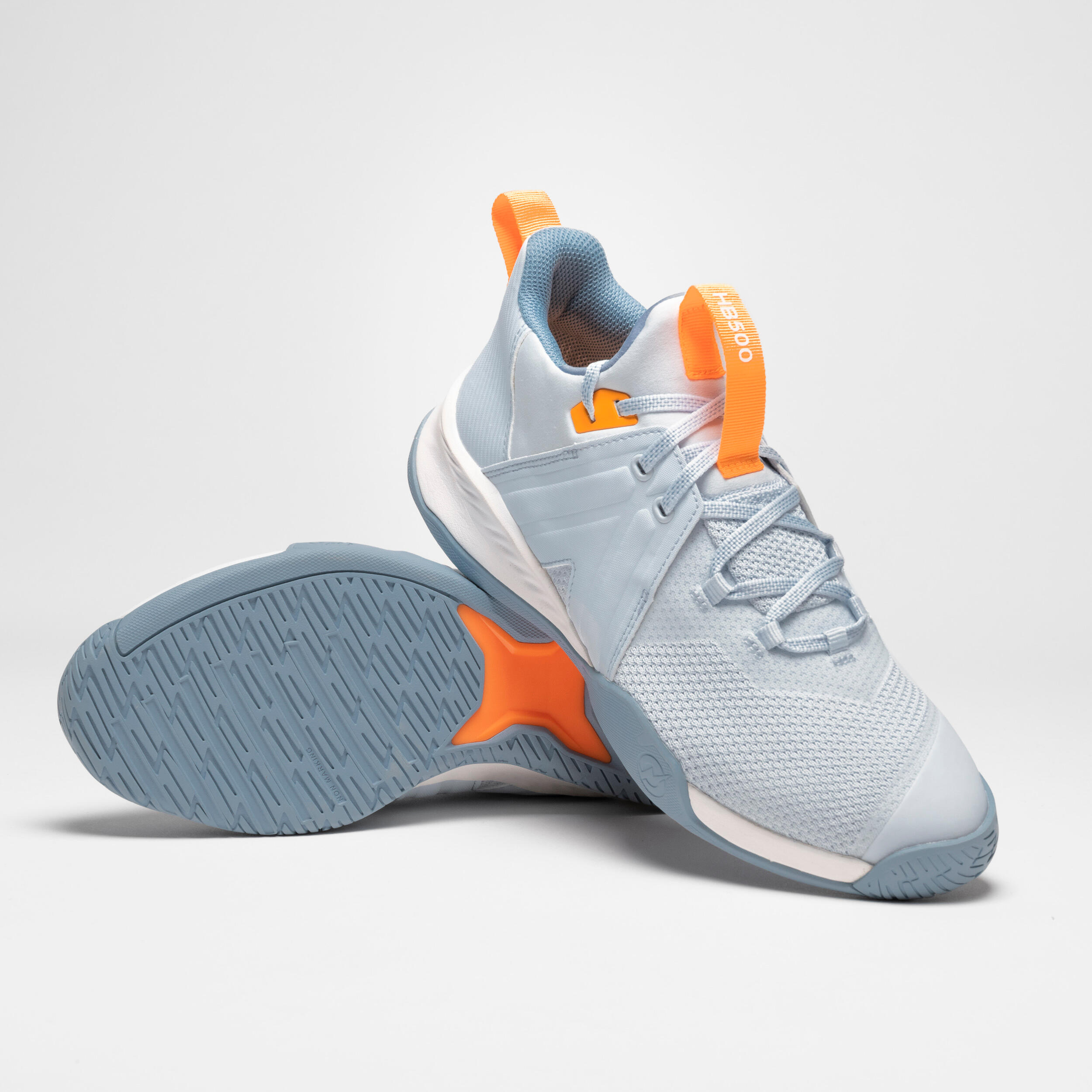 Handball Shoes H500 Faster - Grey/Orange 3/6