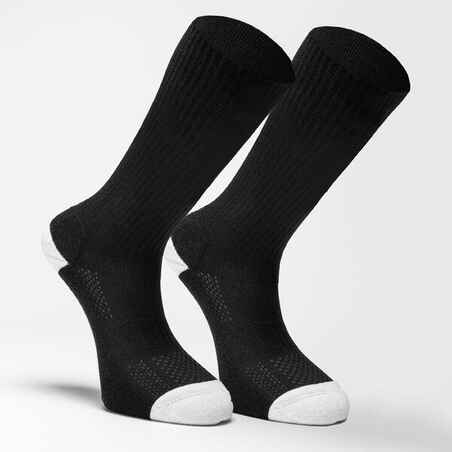 Suaugusiųjų rankinio kojinės „H500“, viena pora, juodos
