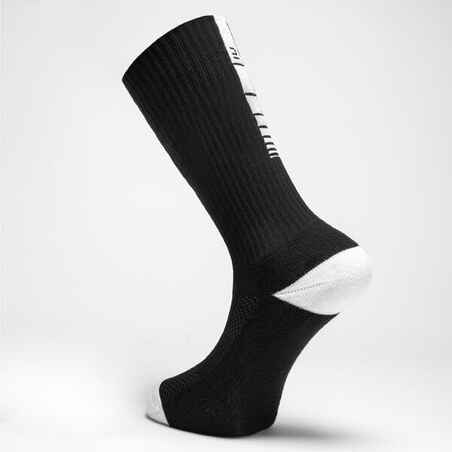 Suaugusiųjų rankinio kojinės „H500“, viena pora, juodos