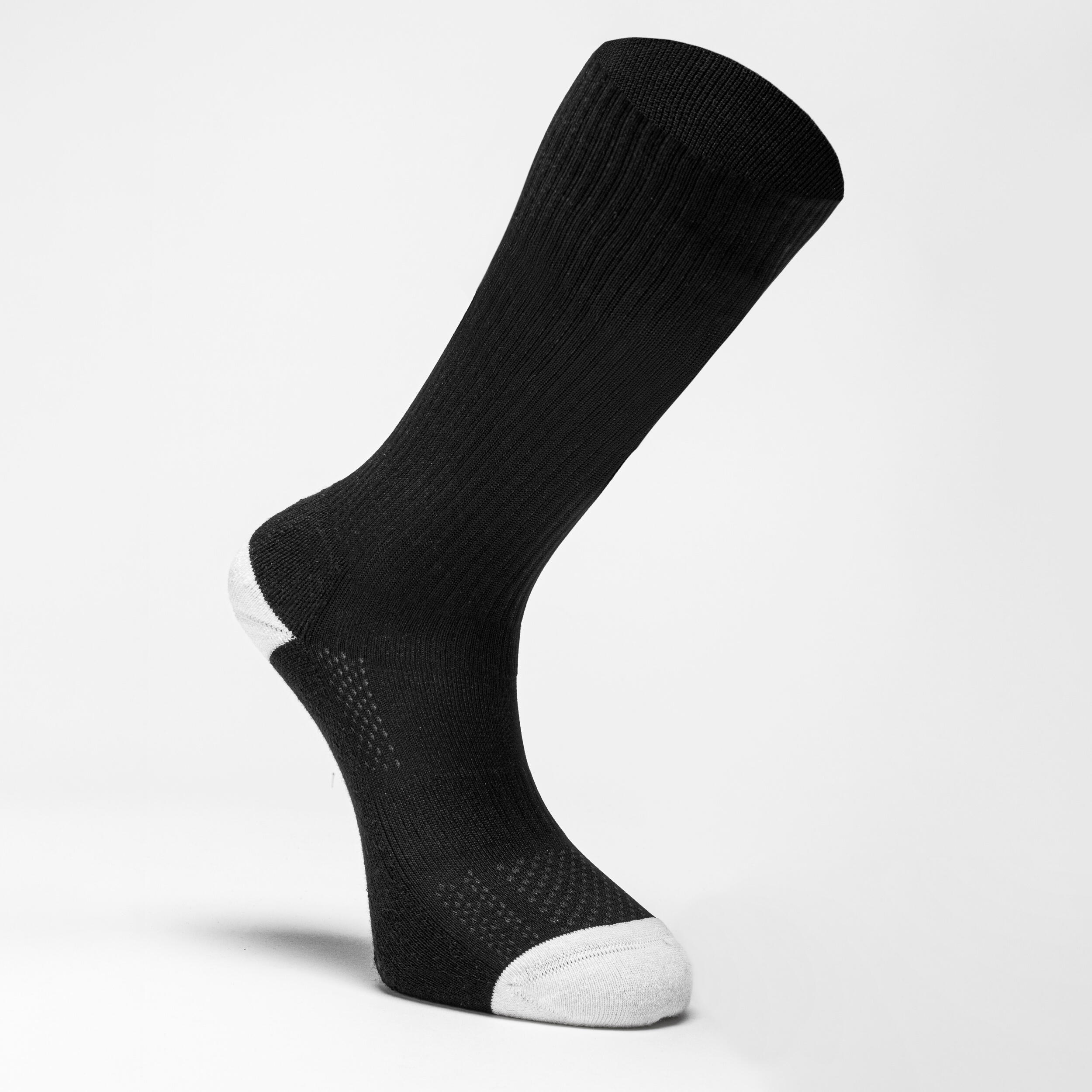 ATORKA Adult Handball Socks Single-Pack H500 - Black