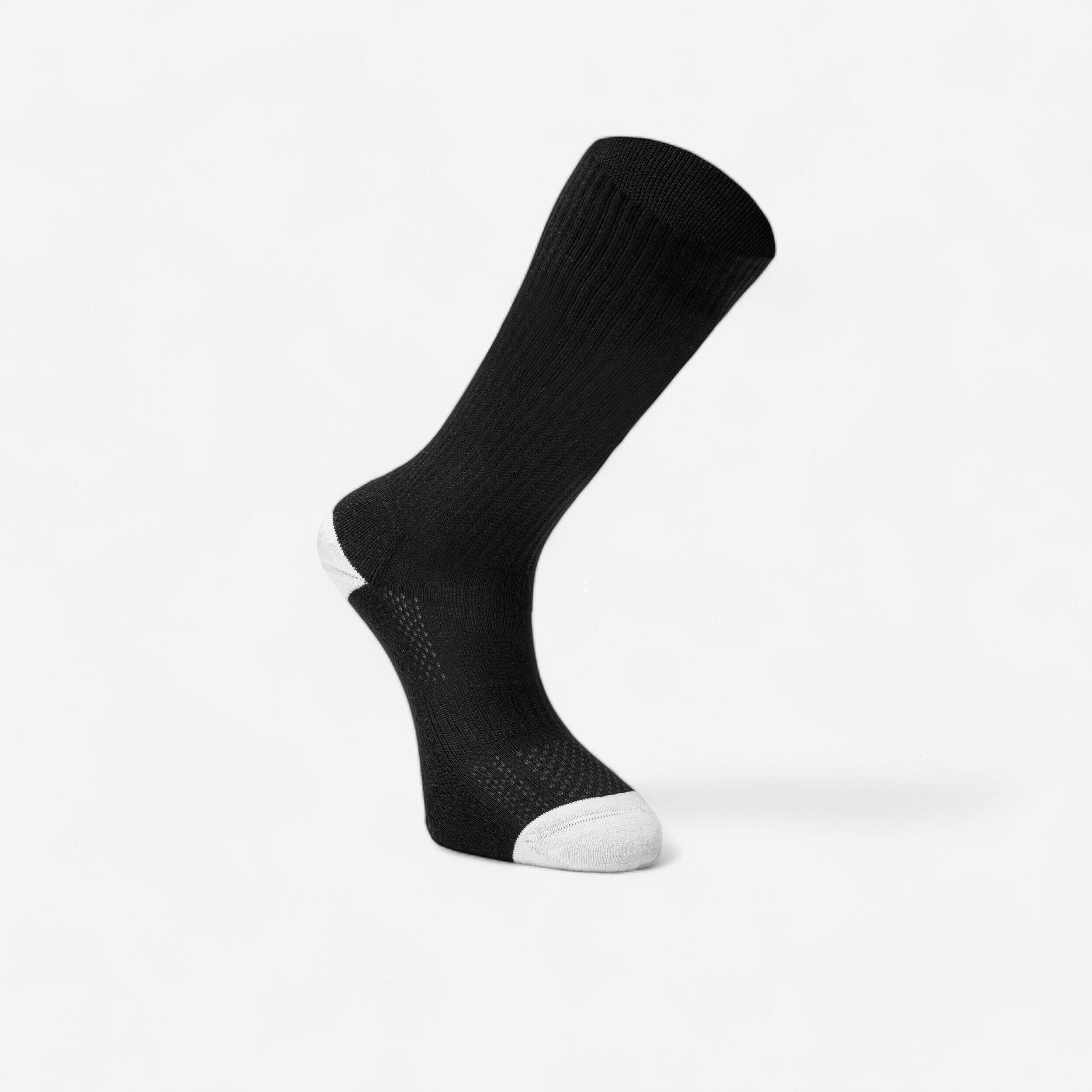 ATORKA Adult Handball Socks Single-Pack H500 - Black