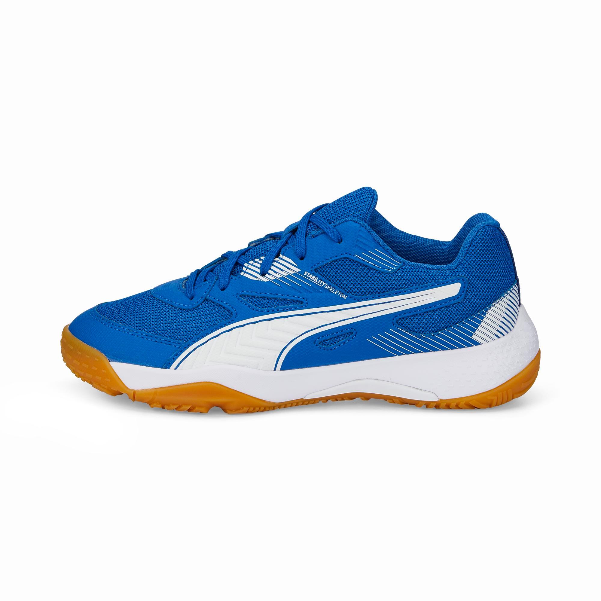 Puma - Chaussures De Handball Enfant - Puma Solarflash Bleu/blanc - Chaussures De Sport - Handball - - 37 - Decathlon