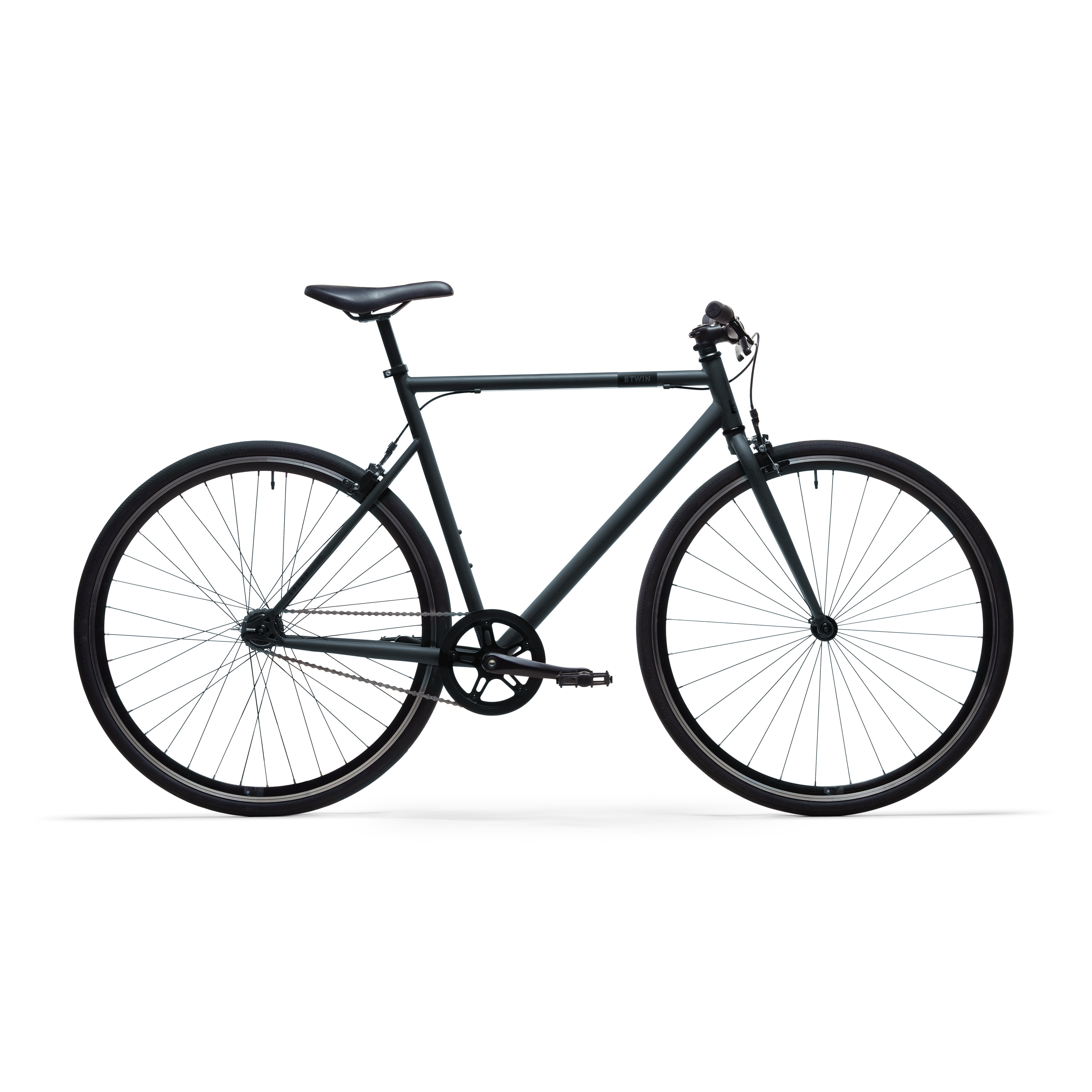 VELO VILLE SINGLE SPEED 500 GRIS CARBONE pour les clubs et