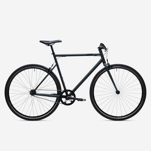 Bicicleta Fixie Elops 500 Gris Carbono
