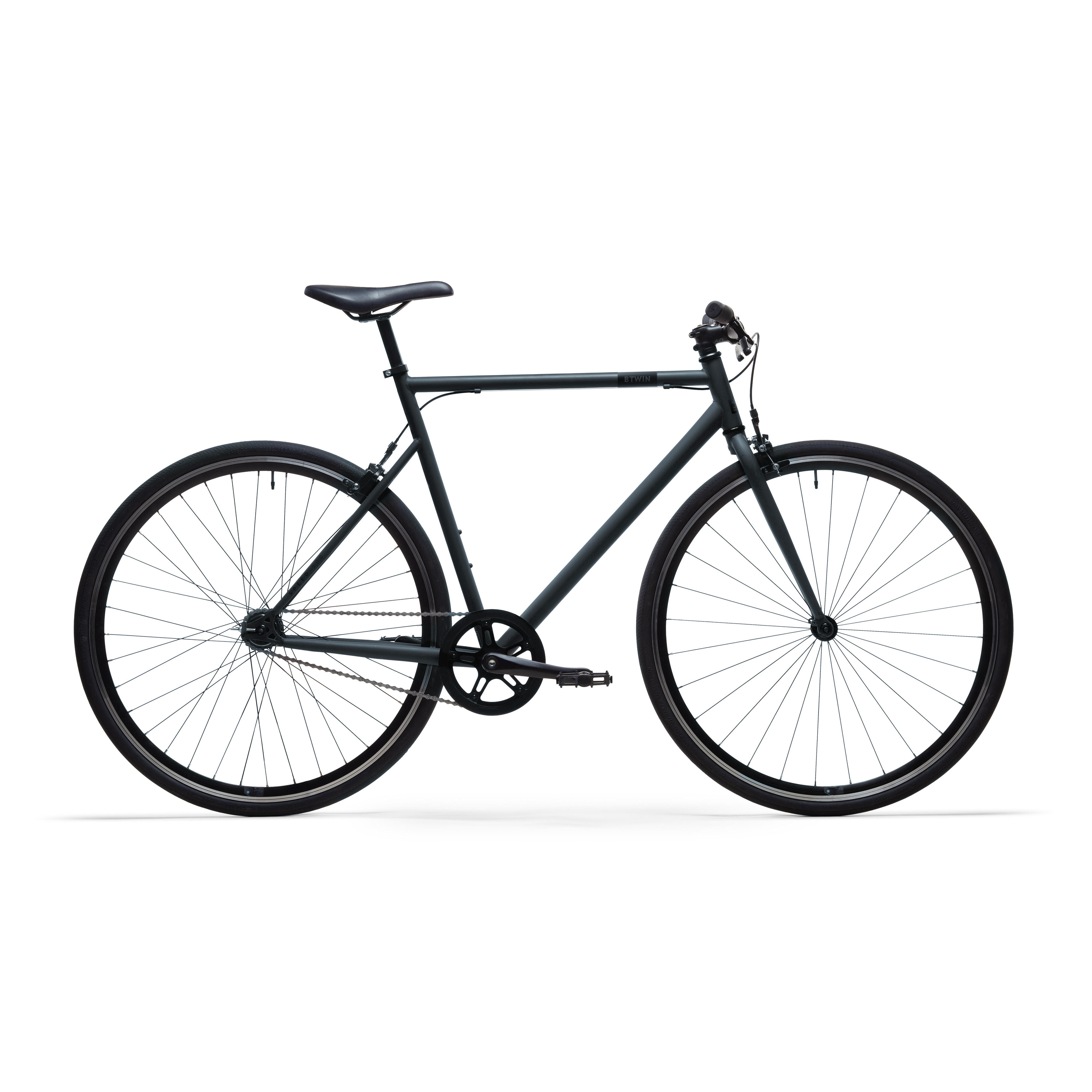 SINGLE SPEED 500 CITY BIKE CARBON GRAY