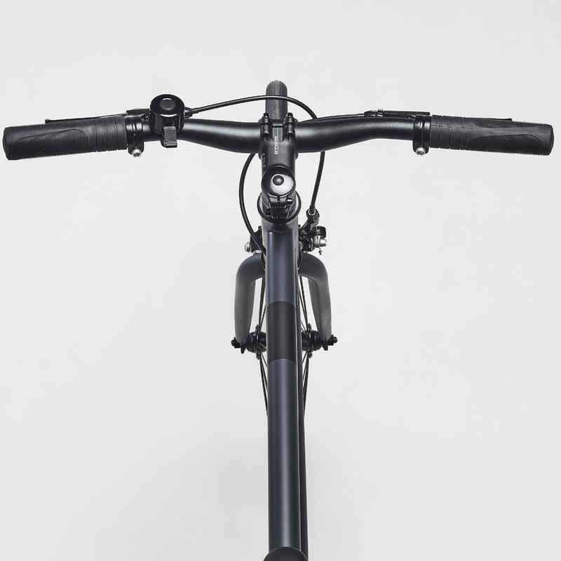 VELO VILLE SINGLE SPEED 500 GRIS CARBONE pour les clubs et collectivites Decathlon Pro