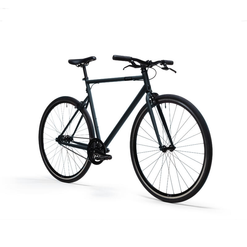 Bicicleta Fixie Elops 500  Gris Carbono