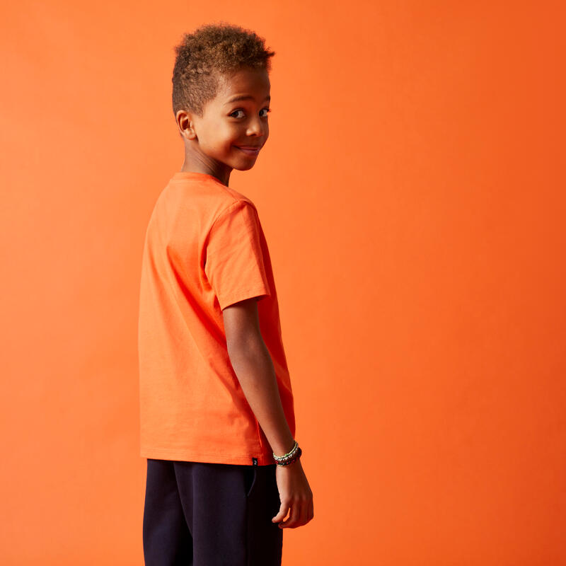 T-shirt coton enfant mixte - orange