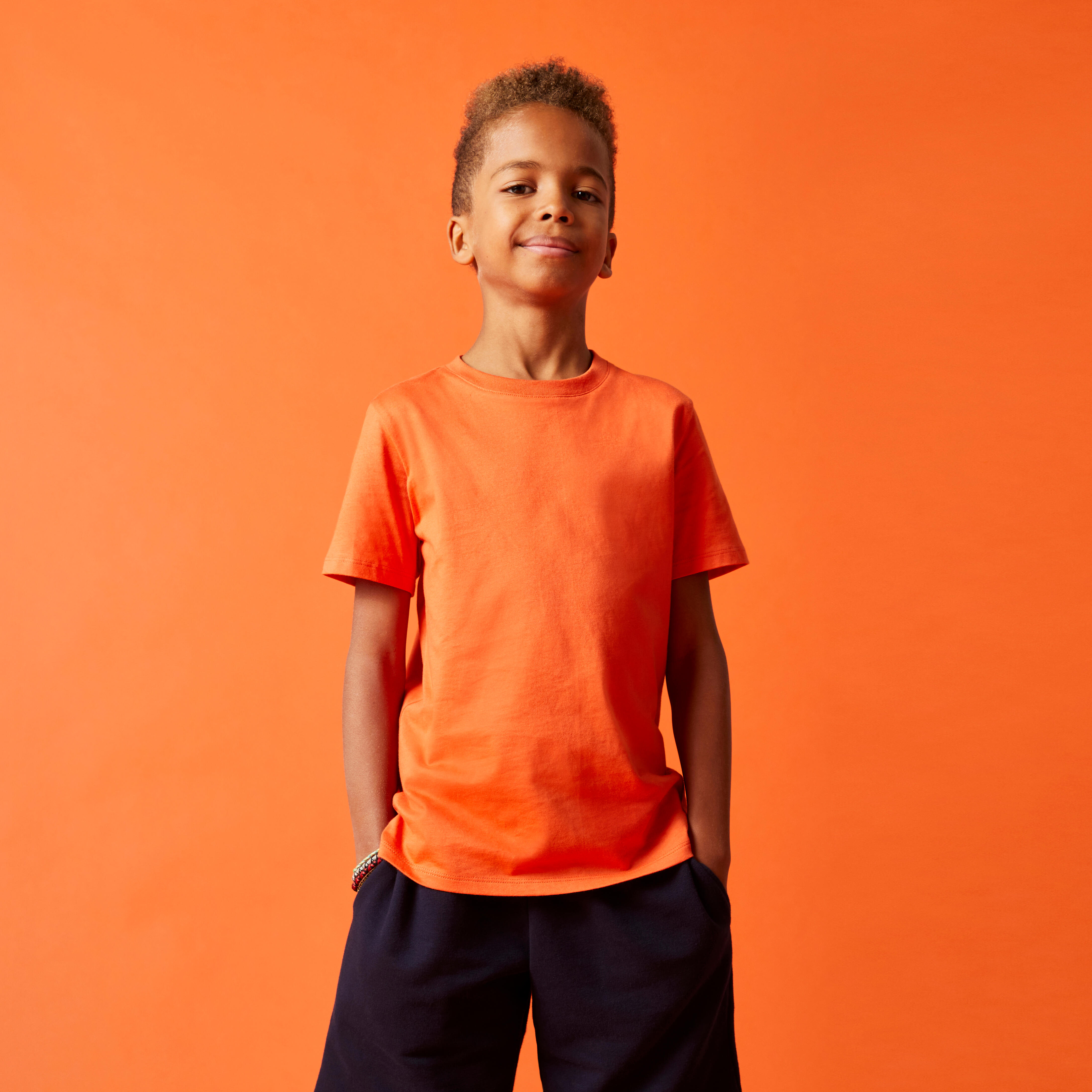 T shirt coton co con u enfant mixte uni Decathlon