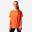 T-shirt bambino unisex ginnastica 500 regular cotone 100% arancione