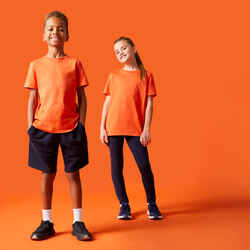 Kids' Unisex Cotton T-Shirt 500 - Orange