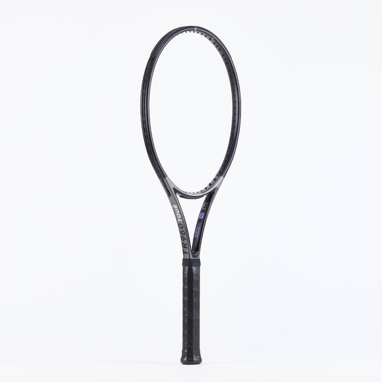 Raket Tenis Dewasa Control Tour TR960 16x19 Tanpa String - Abu-Abu