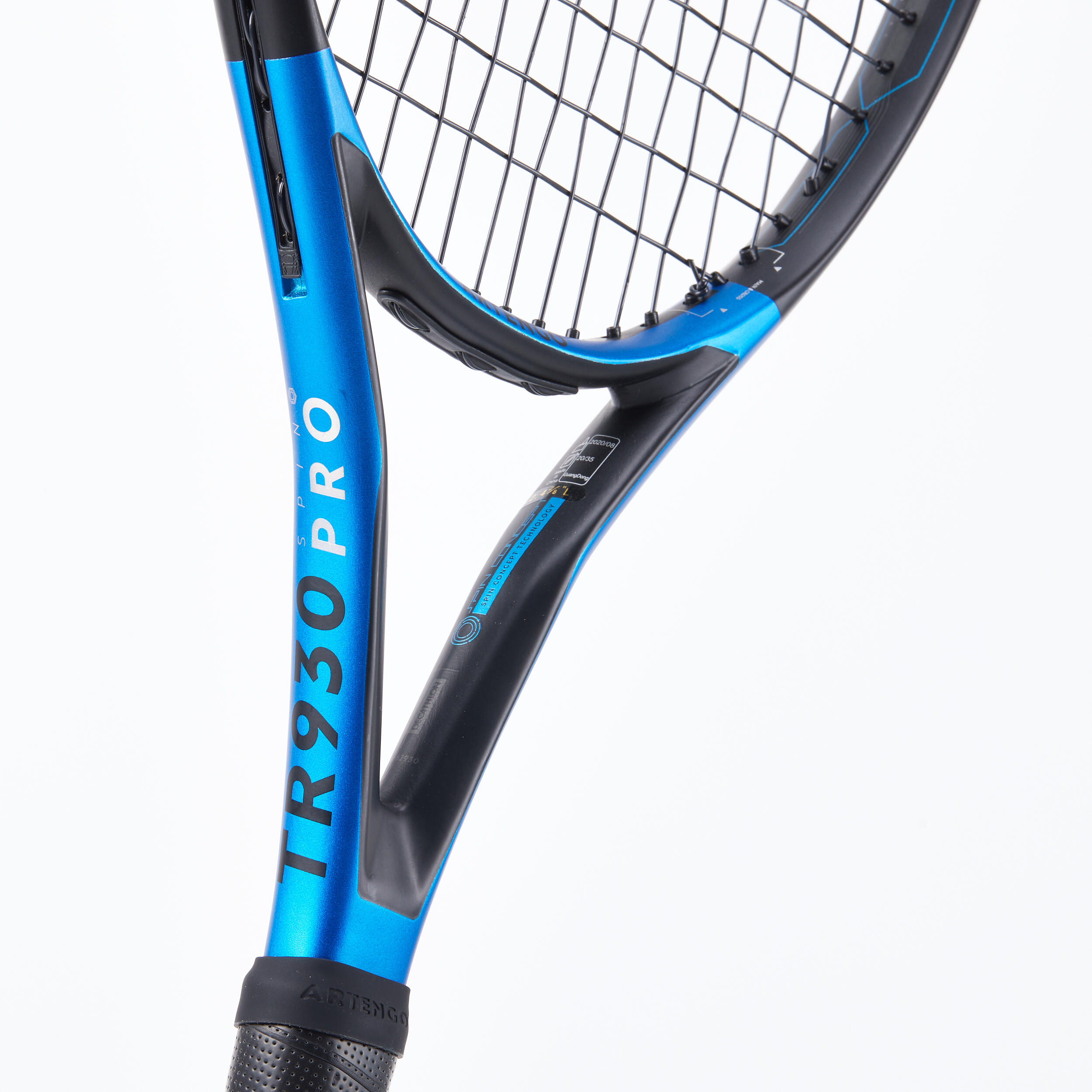 Adult tennis racket - ARTENGO TR930 Spin Pro black blue 300g