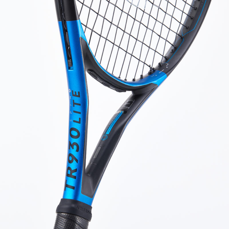 Raquete de ténis TR930 Spin Lite Adulto preto azul 270g