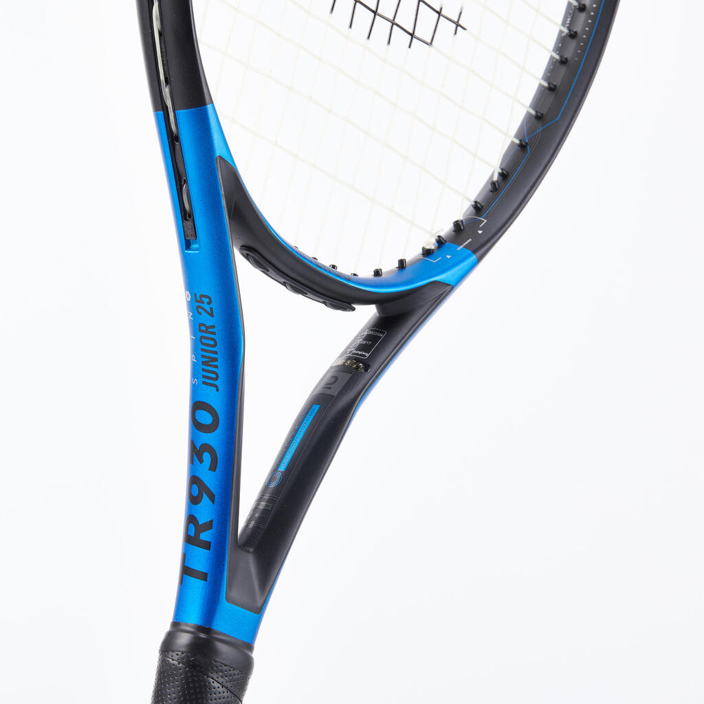 Tennisschläger Kinder - TR930 Spin 25 Zoll besaitet blau/schwarz