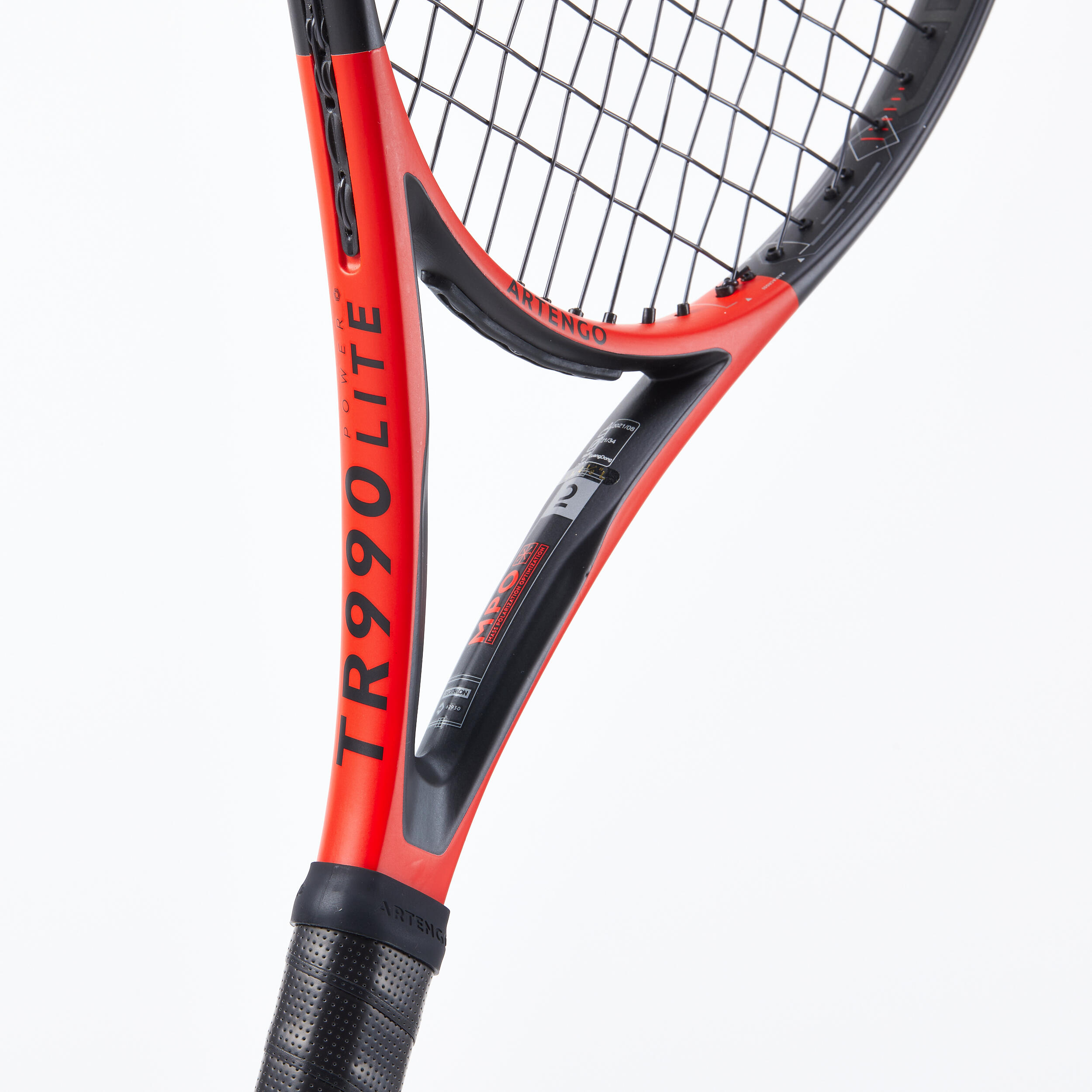 270 g Adult Tennis Racket TR990 Power Lite - Red/Black 4/10