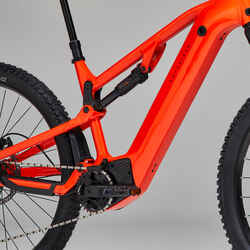 29" Full Suspension Electric Mountain Bike E-Expl 520 S - Bright Red